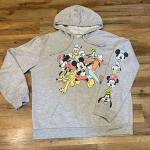 Disney Mickey Mouse and Friends Grey Pastel Hoodie